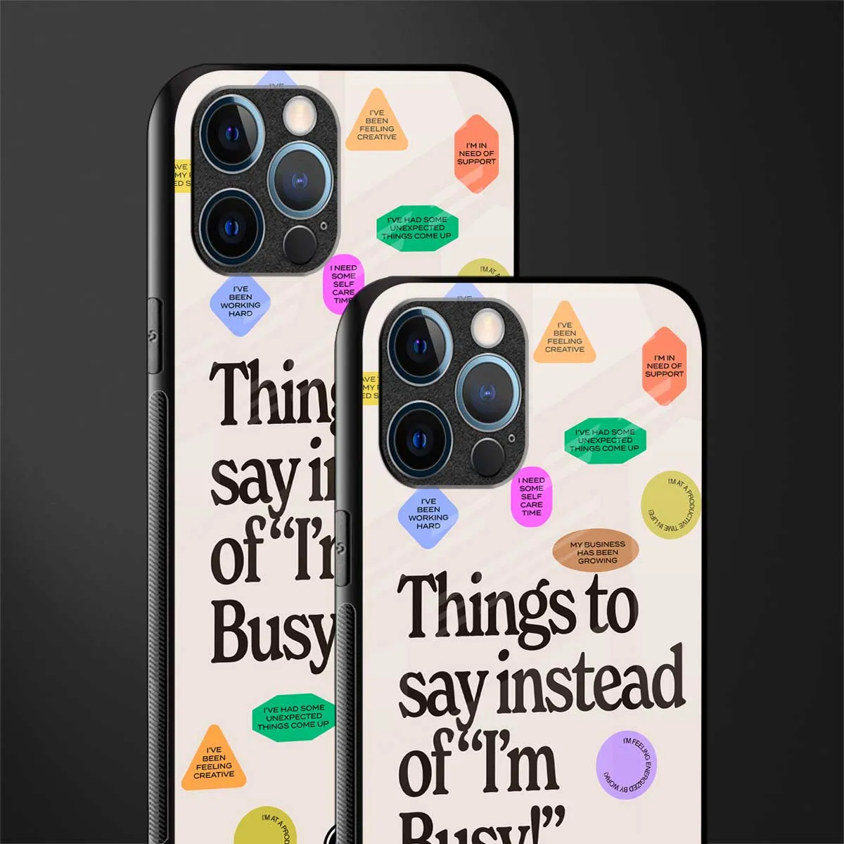 iPhone 14 Pro Max Glass Case with 10 Things To Say Design - Optimal Title