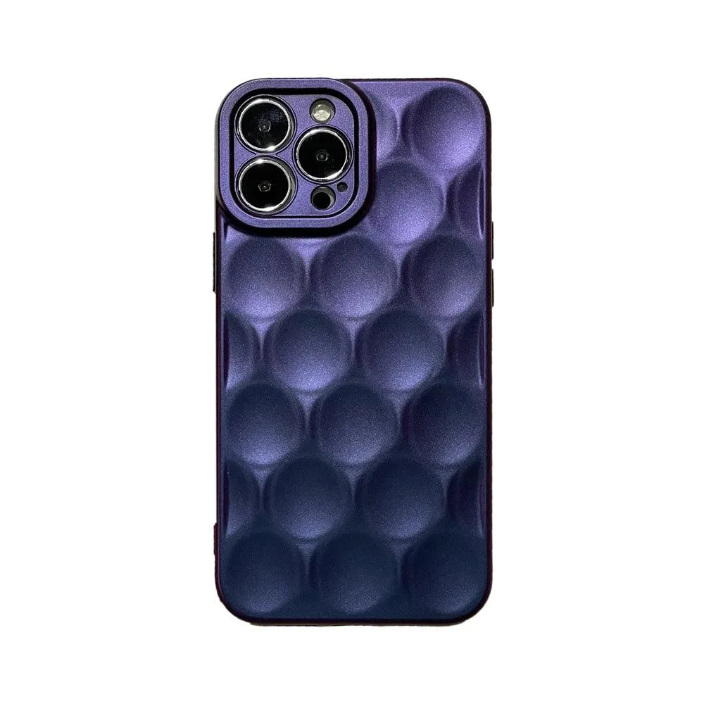 3D Purple Honeycomb Pattern - Cute Phone Cases for iPhone 15, 14, 13, 12, 11, Pro, Max, Mini, X, XS, XR