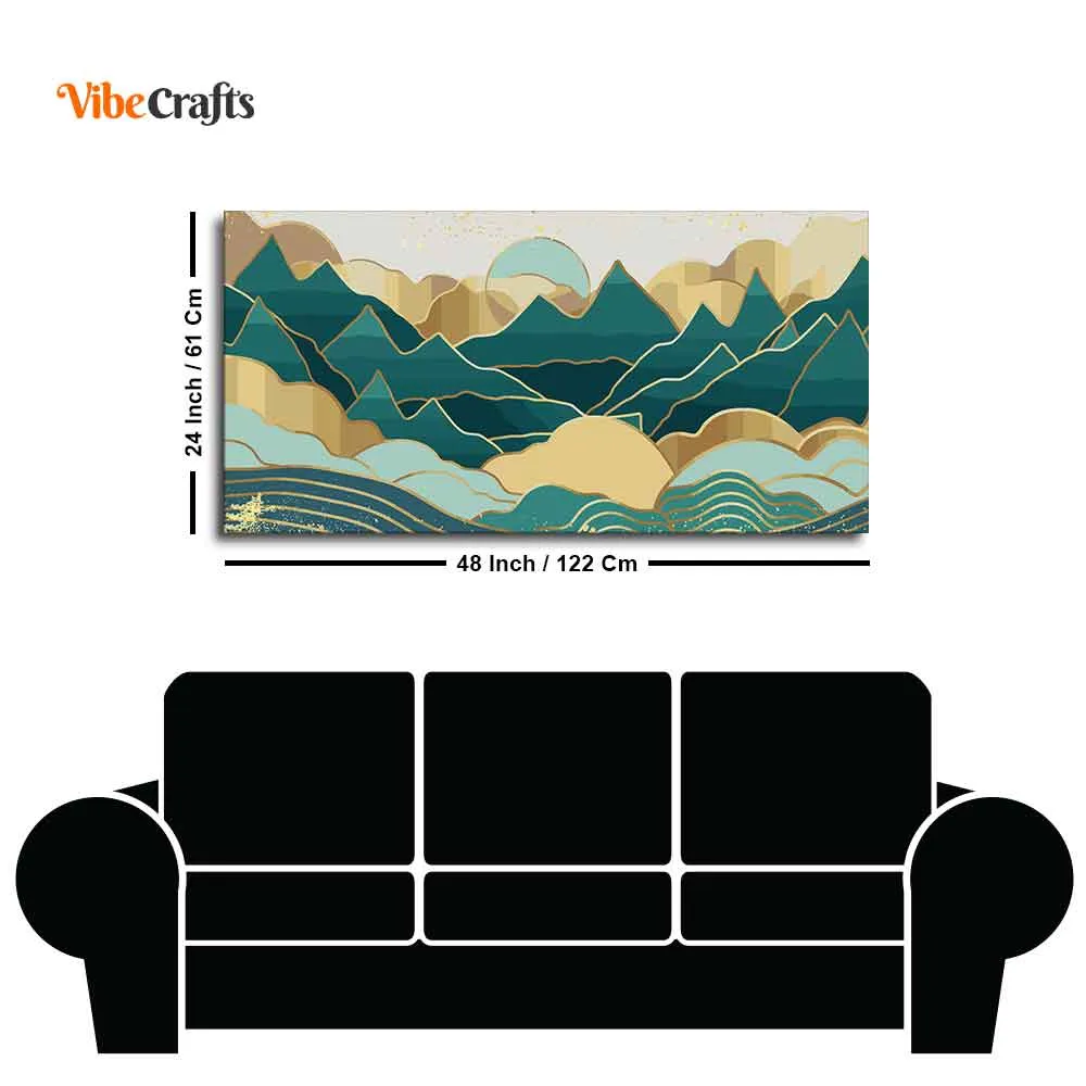 Abstract Mountains Luxurious Pattern Wall Painting