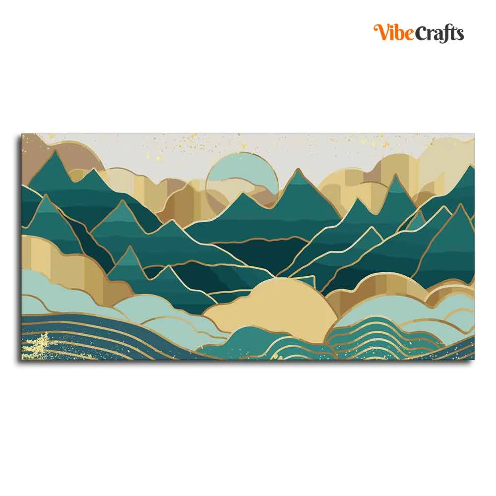 Abstract Mountains Luxurious Pattern Wall Painting