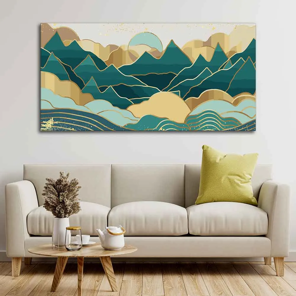 Abstract Mountains Luxurious Pattern Wall Painting