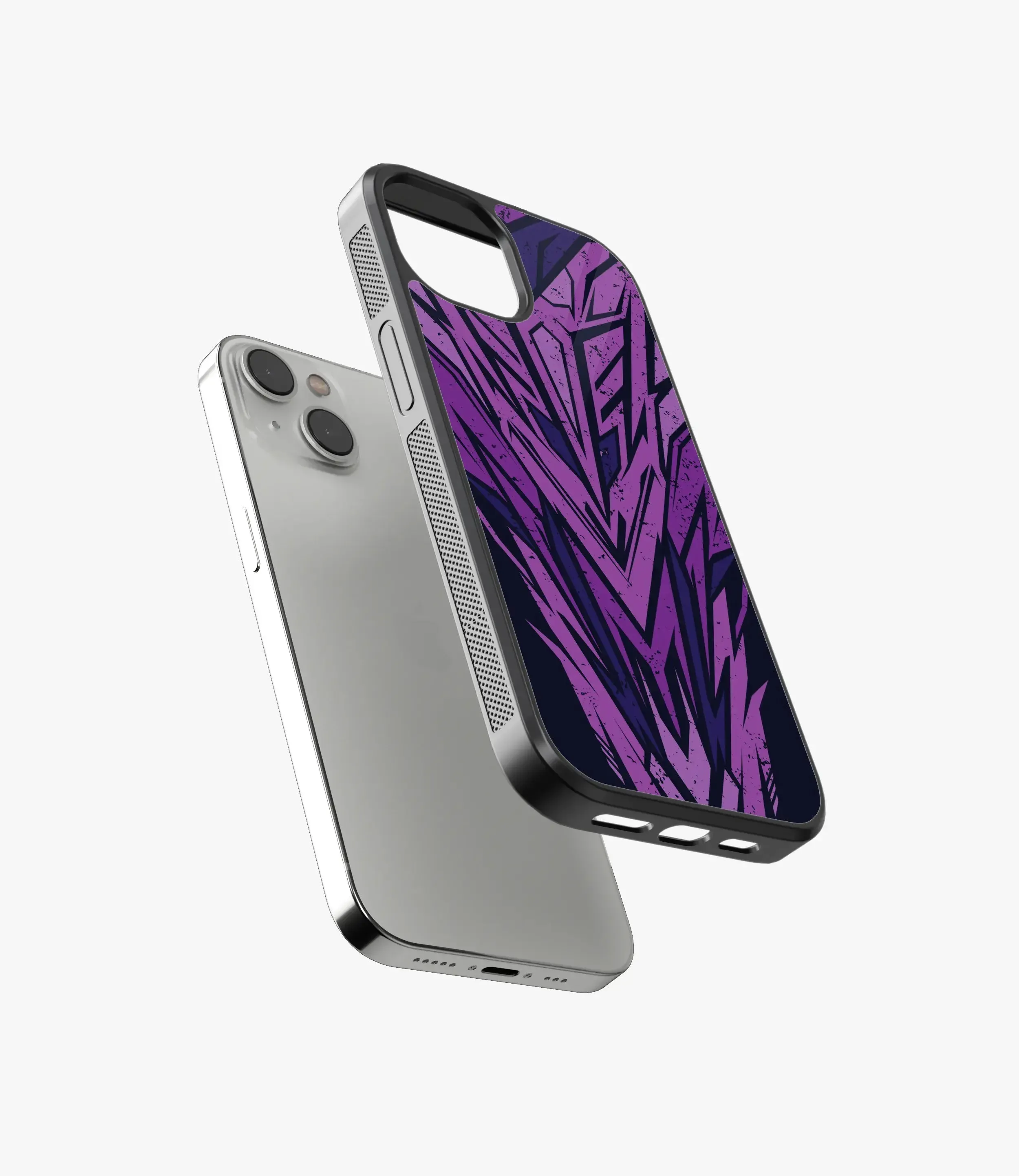 Abstract Purple Geometric Pattern Glass Case