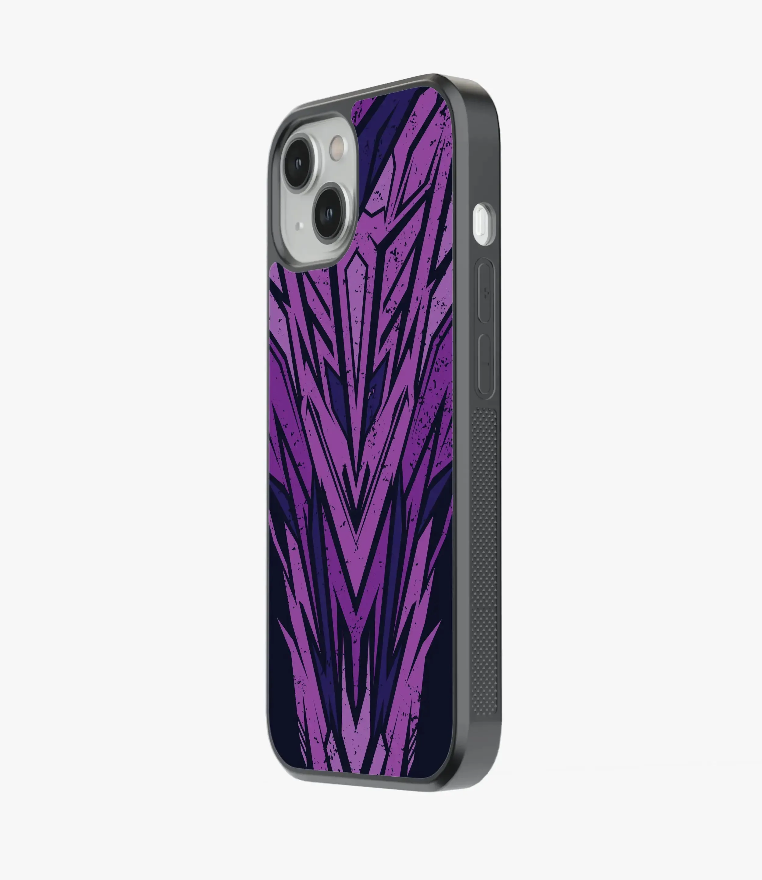 Abstract Purple Geometric Pattern Glass Case