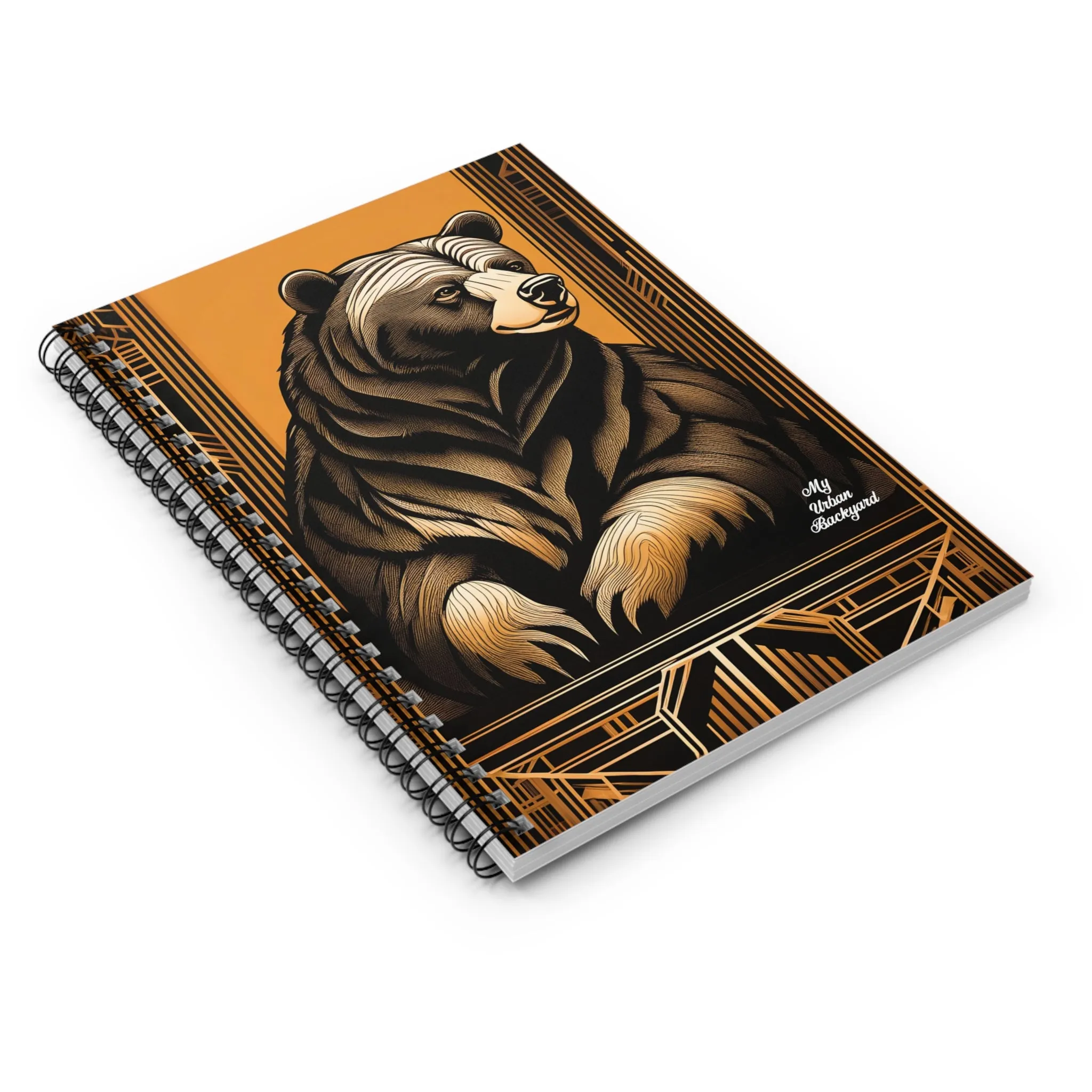 Art Deco Bear, Spiral Notebook Journal - Write in Style