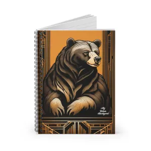 Art Deco Bear, Spiral Notebook Journal - Write in Style