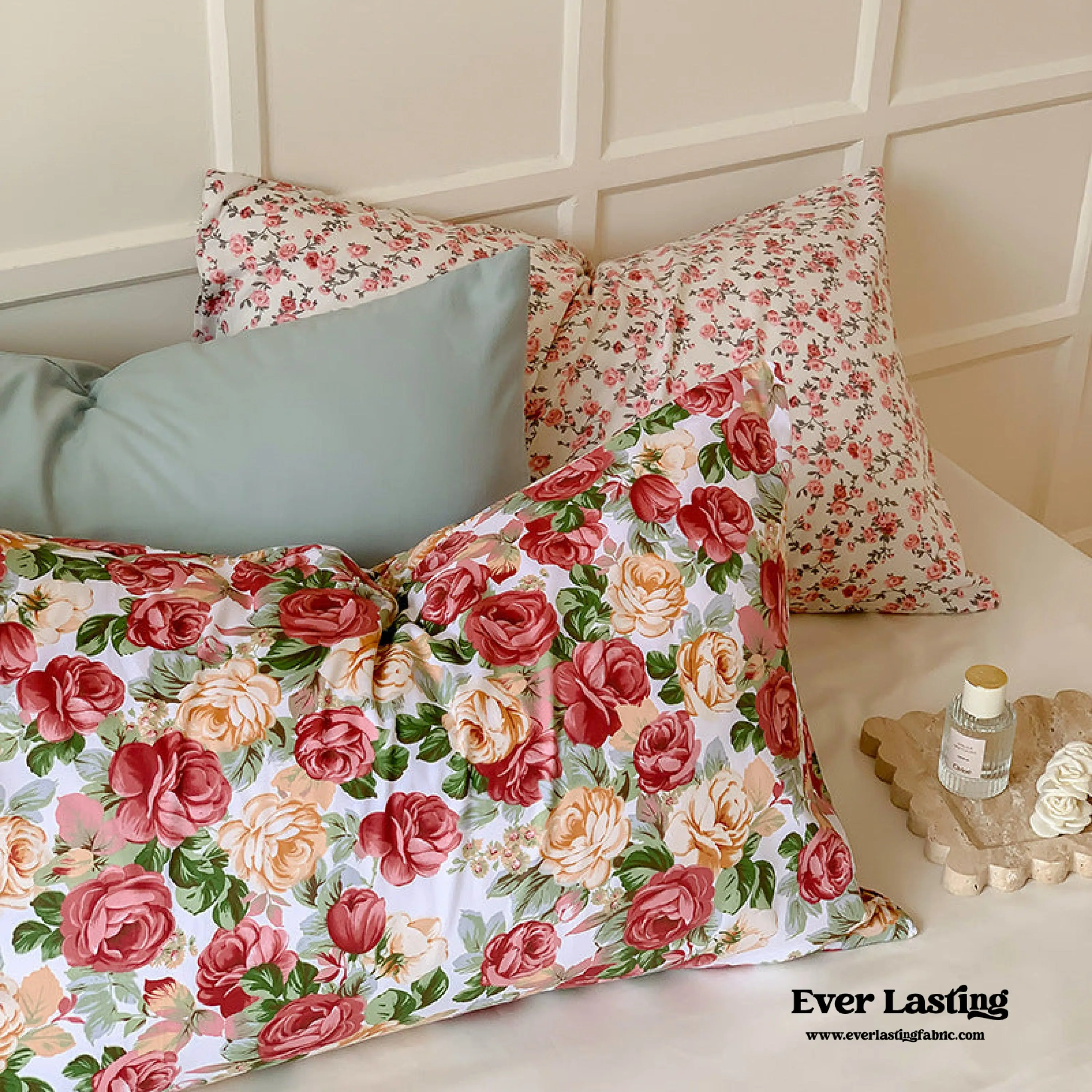 Assorted Warm Tone Floral & Patterned Pillowcases