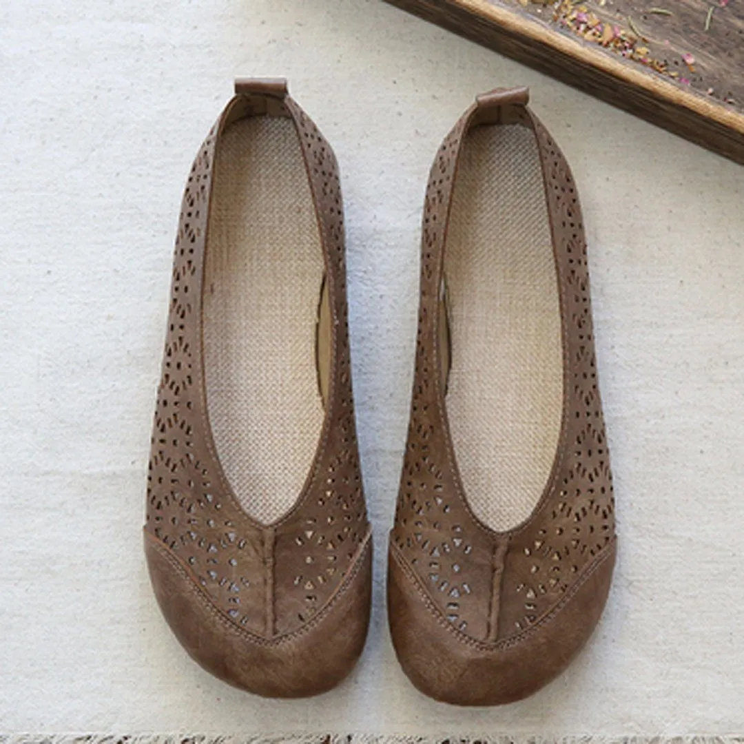 Babakud Hollow Out Breathable Woven Slip On Shoes