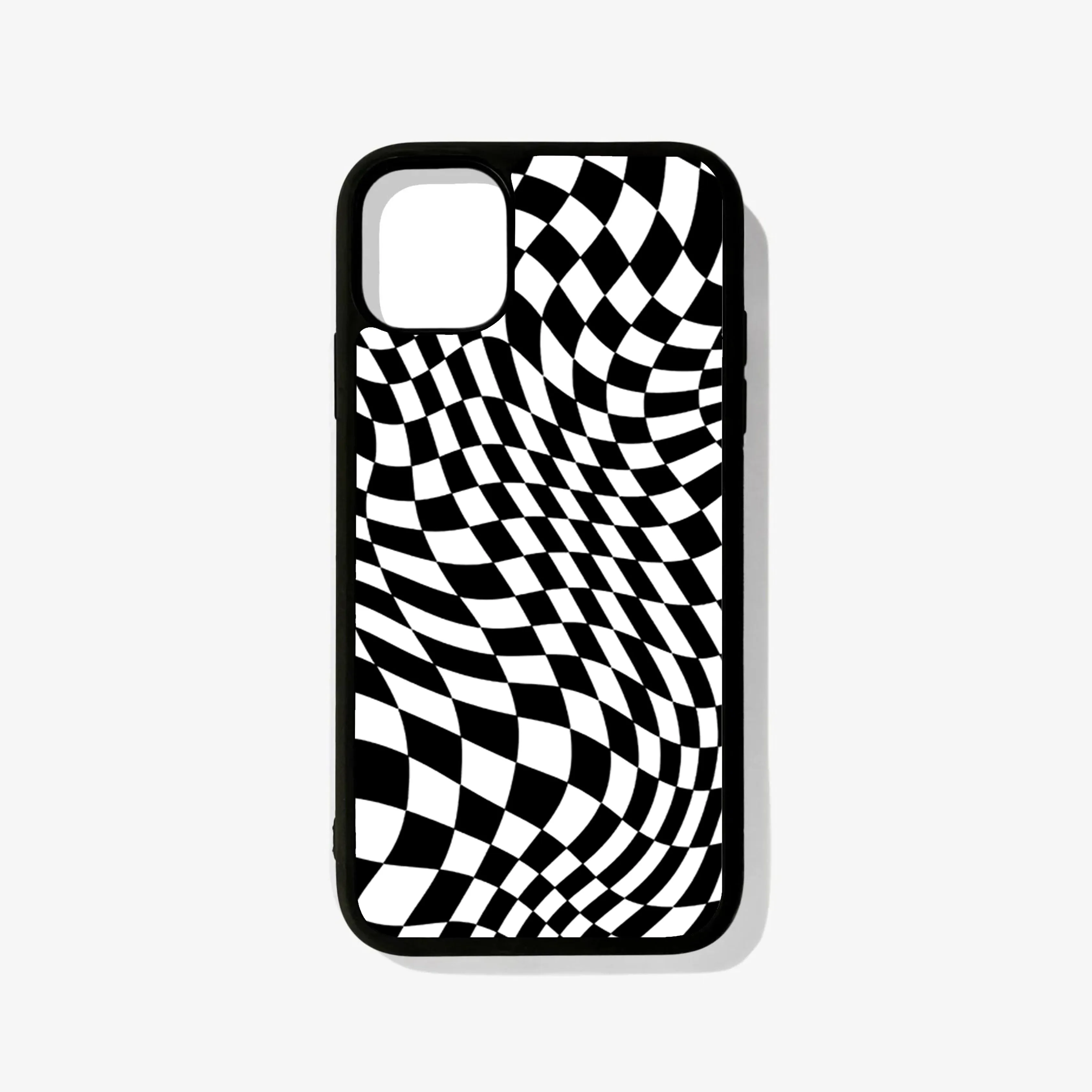 Black & White Checkered Glass Case