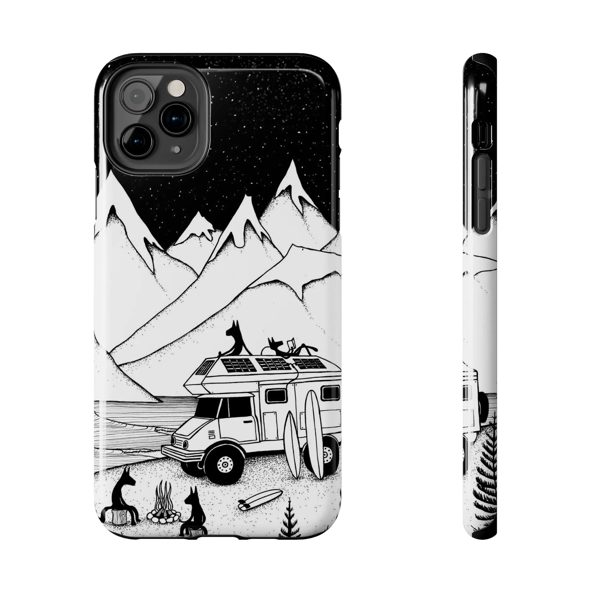 Camping With Dogs Tough Phone Case