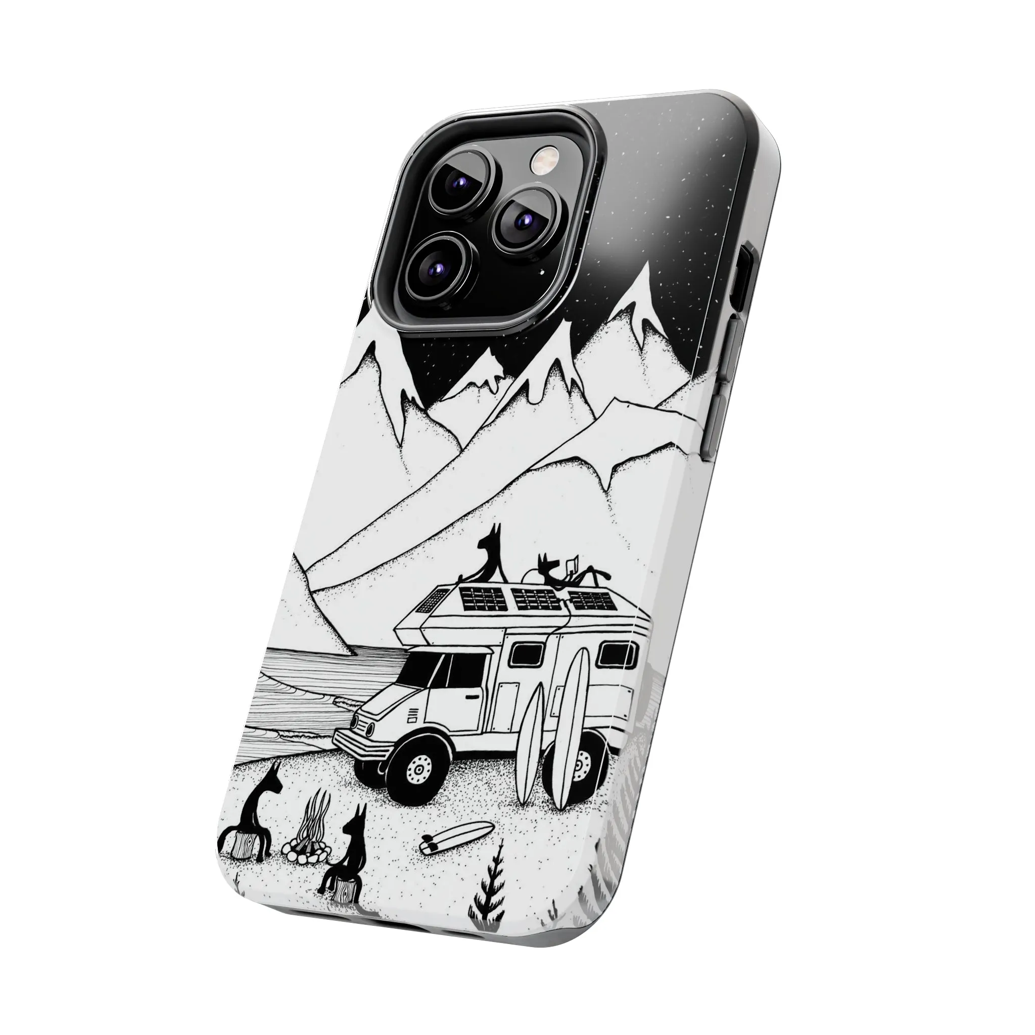 Camping With Dogs Tough Phone Case