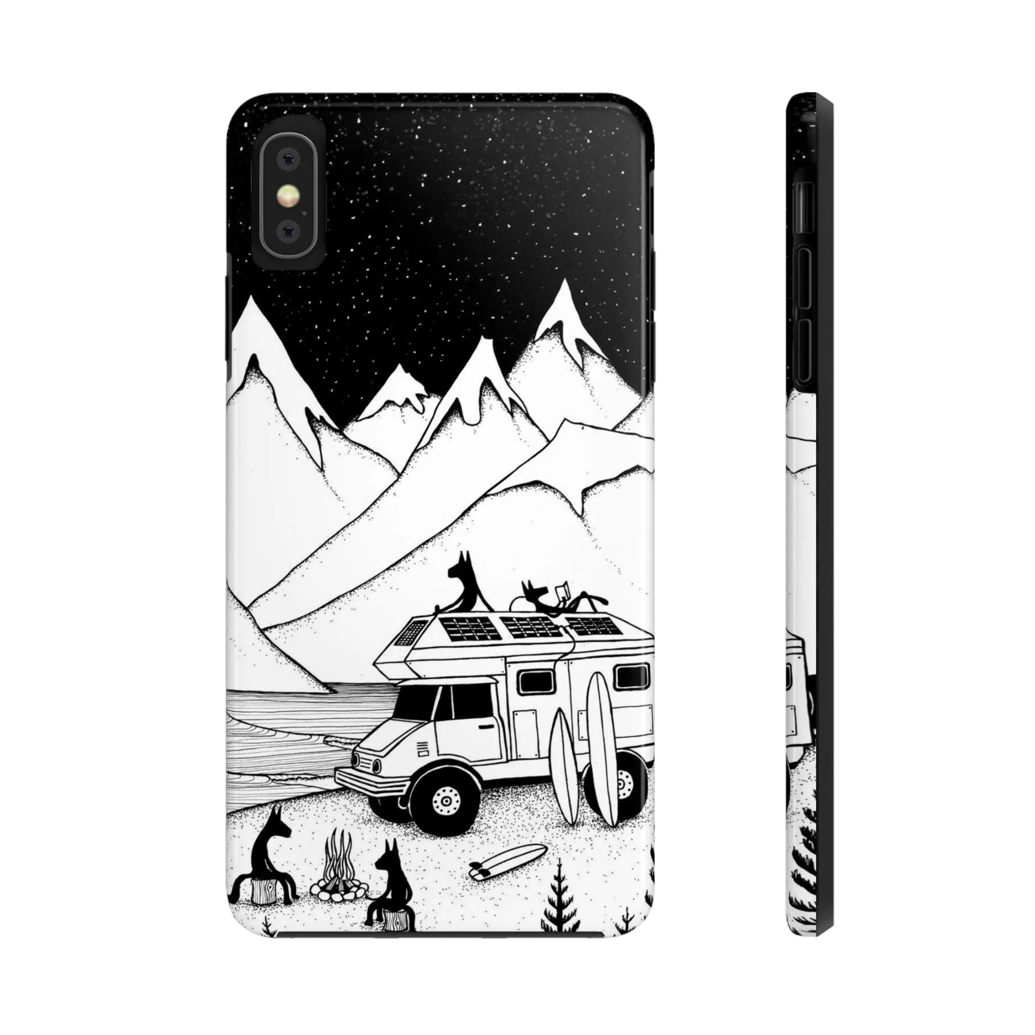 Camping With Dogs Tough Phone Case