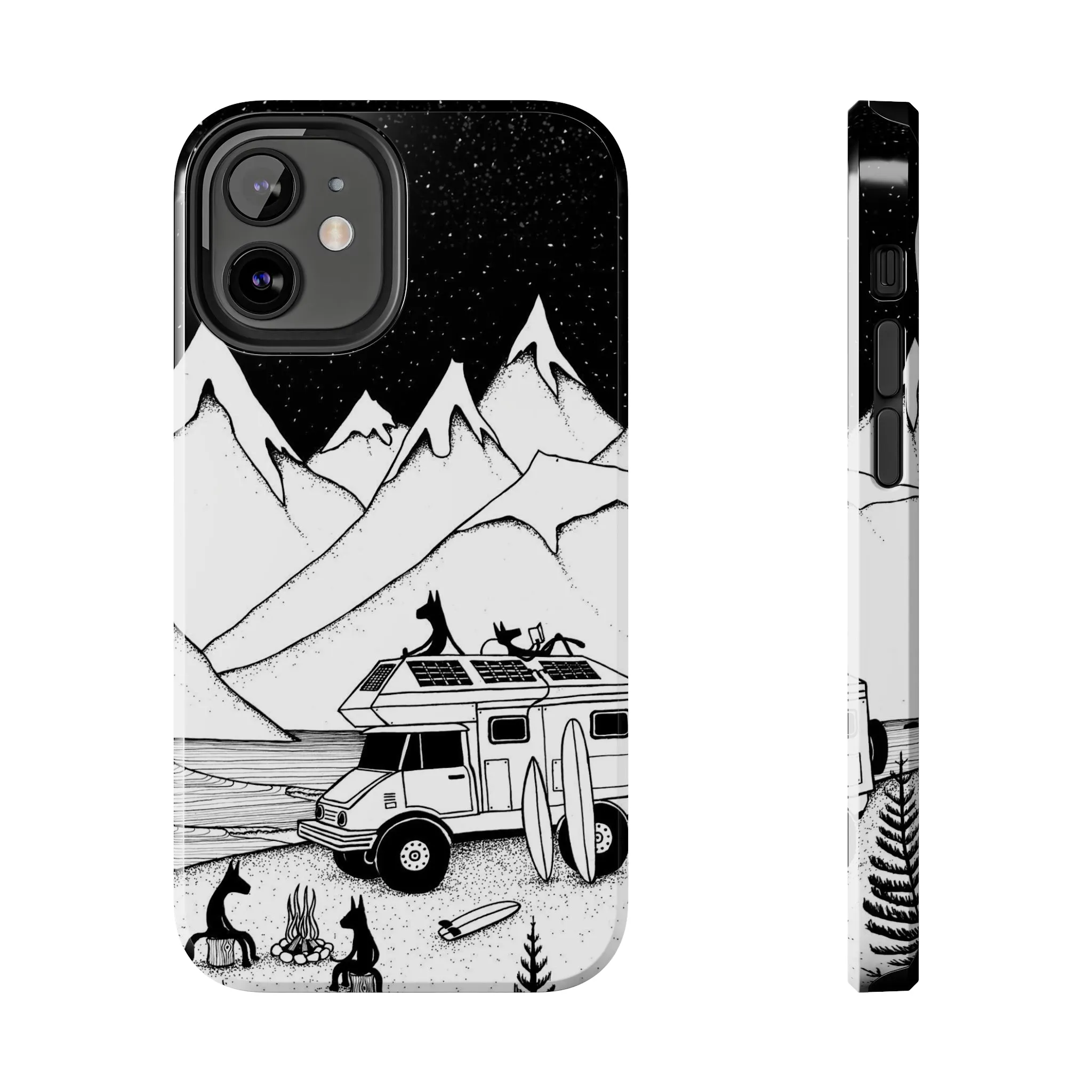 Camping With Dogs Tough Phone Case