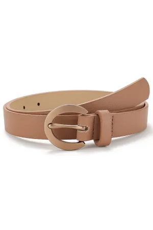 CASUAL ROUND BUCKLE SIMPLE BELT