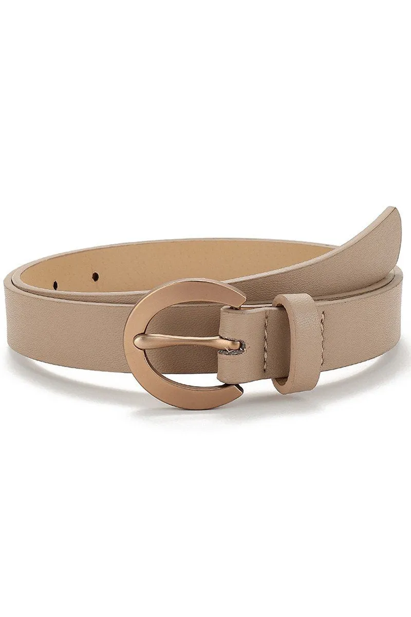 CASUAL ROUND BUCKLE SIMPLE BELT