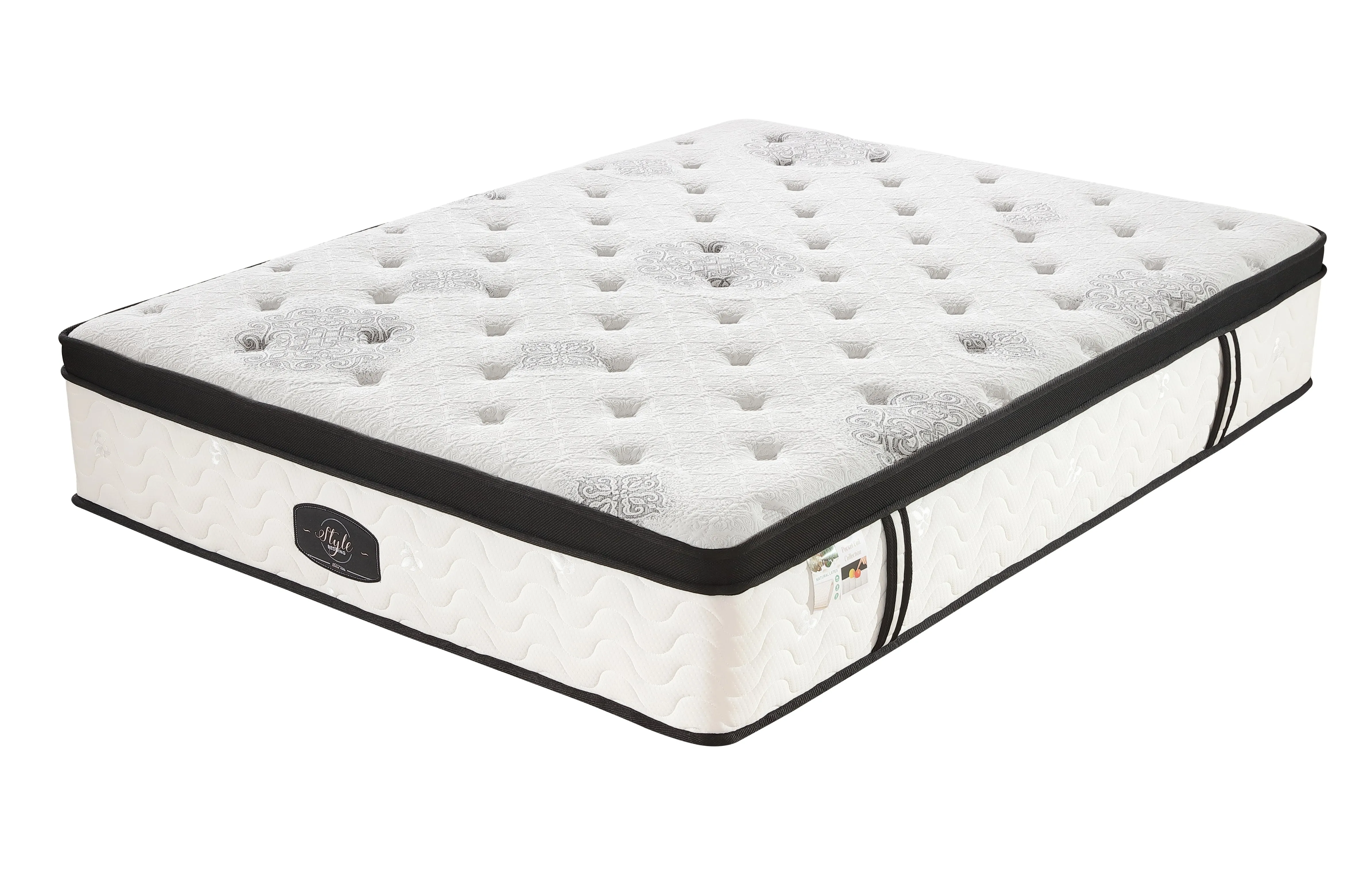 Chiro 7 Zone Latex Euro Top 35cm Pocket Spring Mattress - King