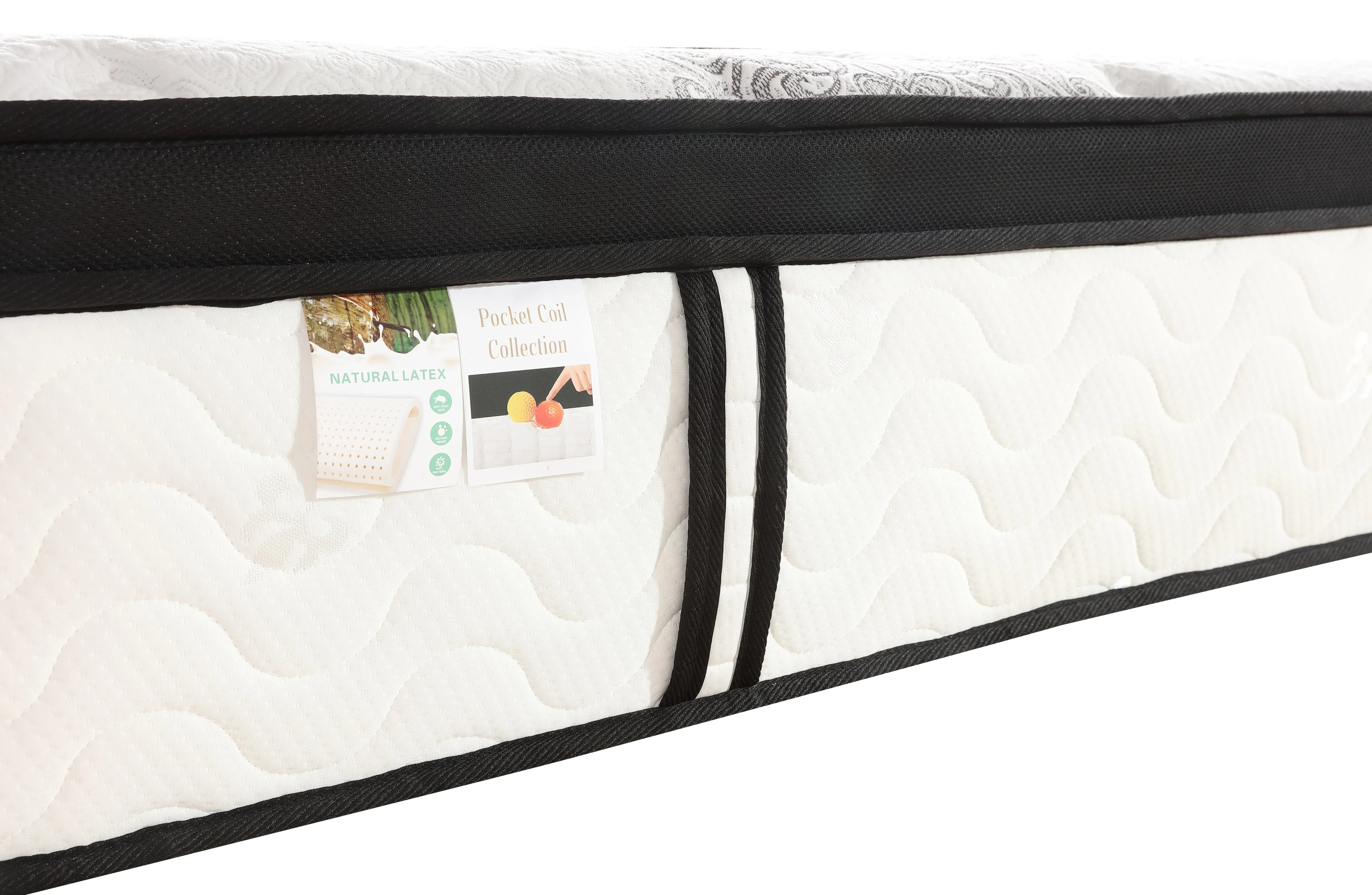 Chiro 7 Zone Latex Euro Top 35cm Pocket Spring Mattress - King