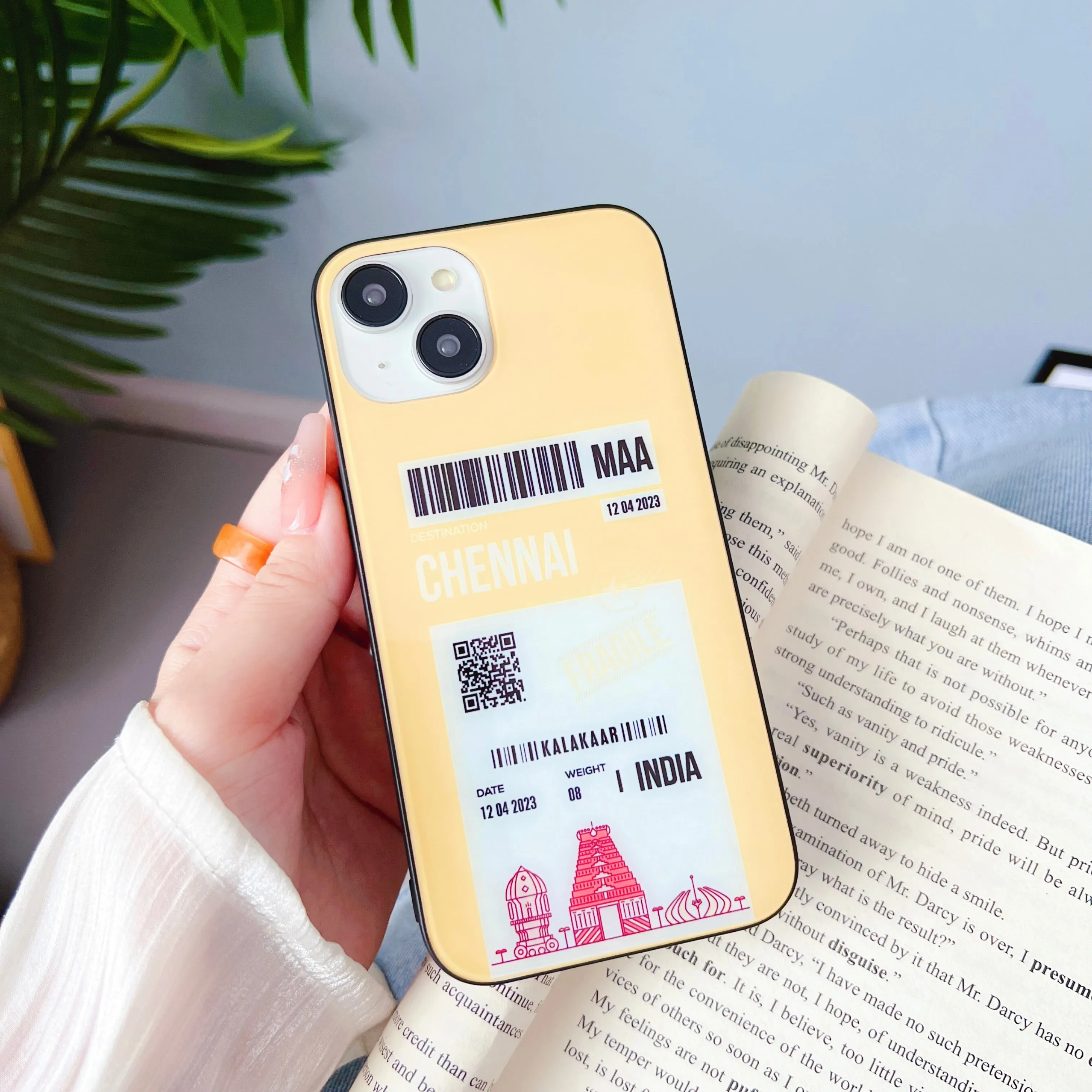 City Boarding Pass Designer Glass Case