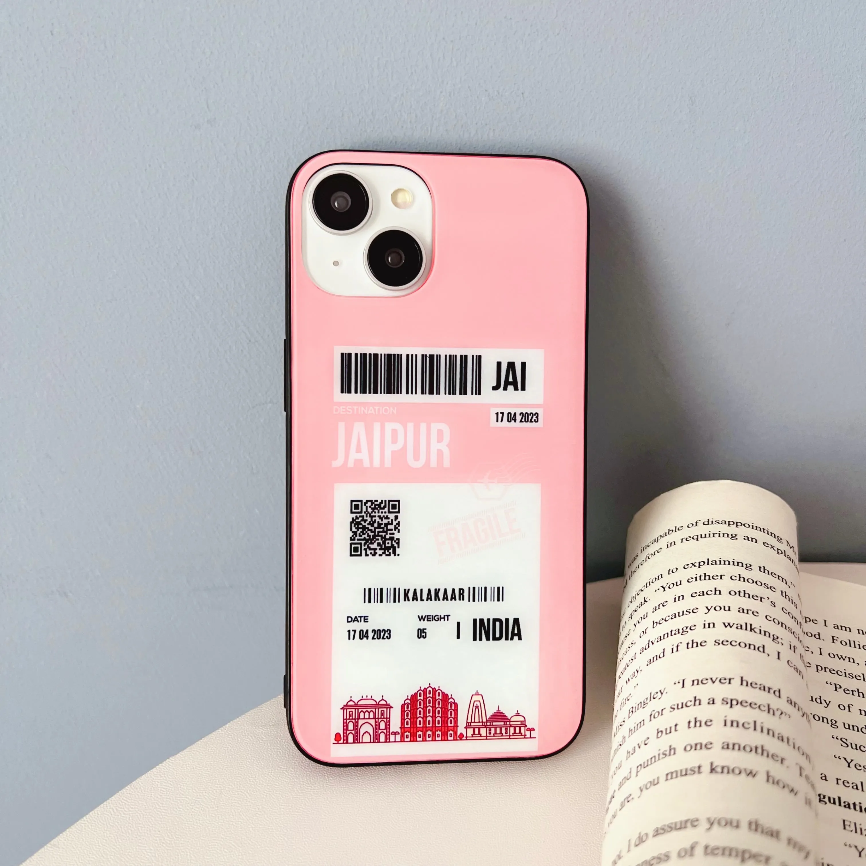 City Boarding Pass Designer Glass Case