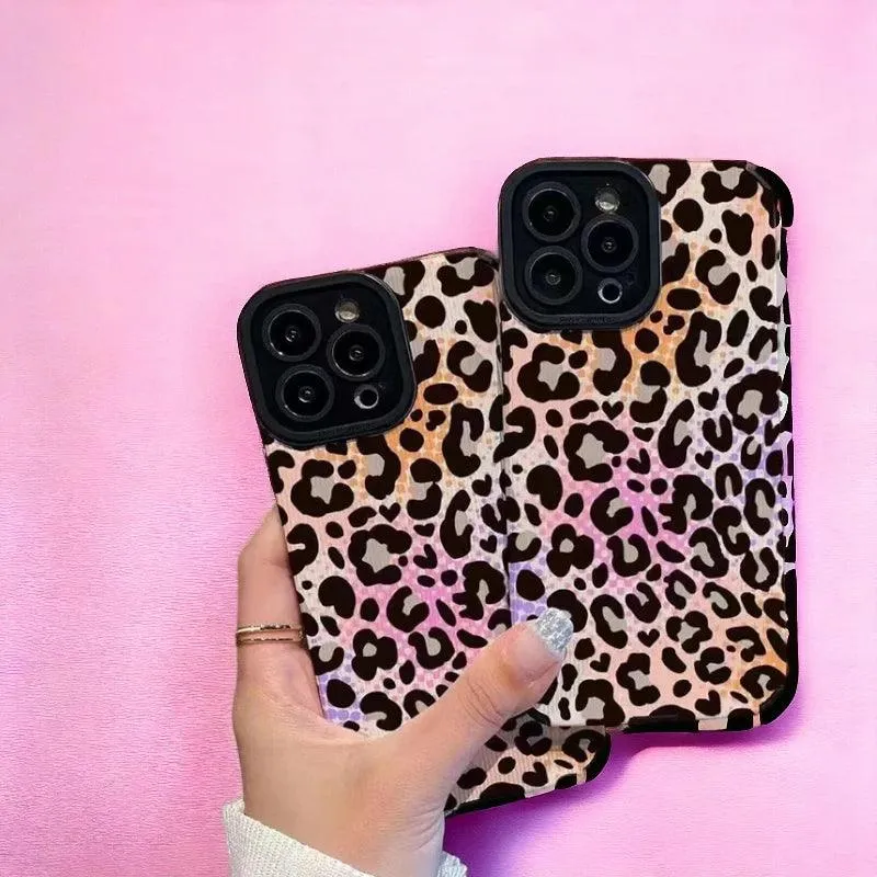 Colorful Leopard Print Phone Case for iPhone 15, 14, 13, 12, 11, Pro Max, 6, 6S, 7, 8, 14 Plus, X, XS, XR - Cute Cover