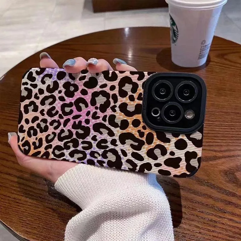 Colorful Leopard Print Phone Case for iPhone 15, 14, 13, 12, 11, Pro Max, 6, 6S, 7, 8, 14 Plus, X, XS, XR - Cute Cover