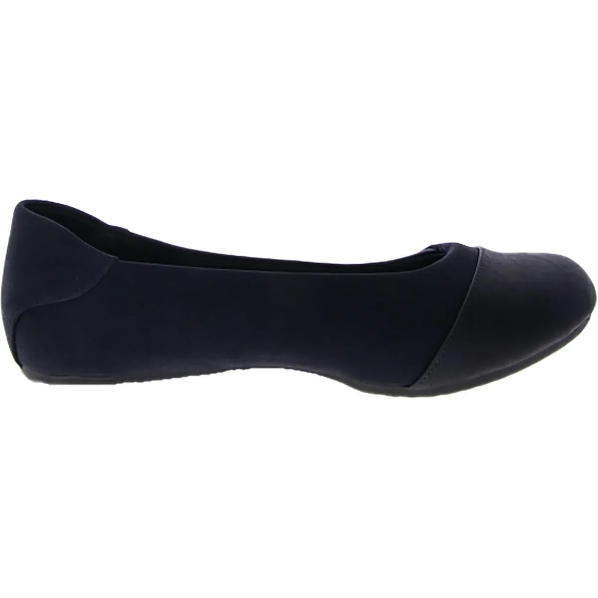 Easy Street Womens Faux Leather Slip On Ballet Flats