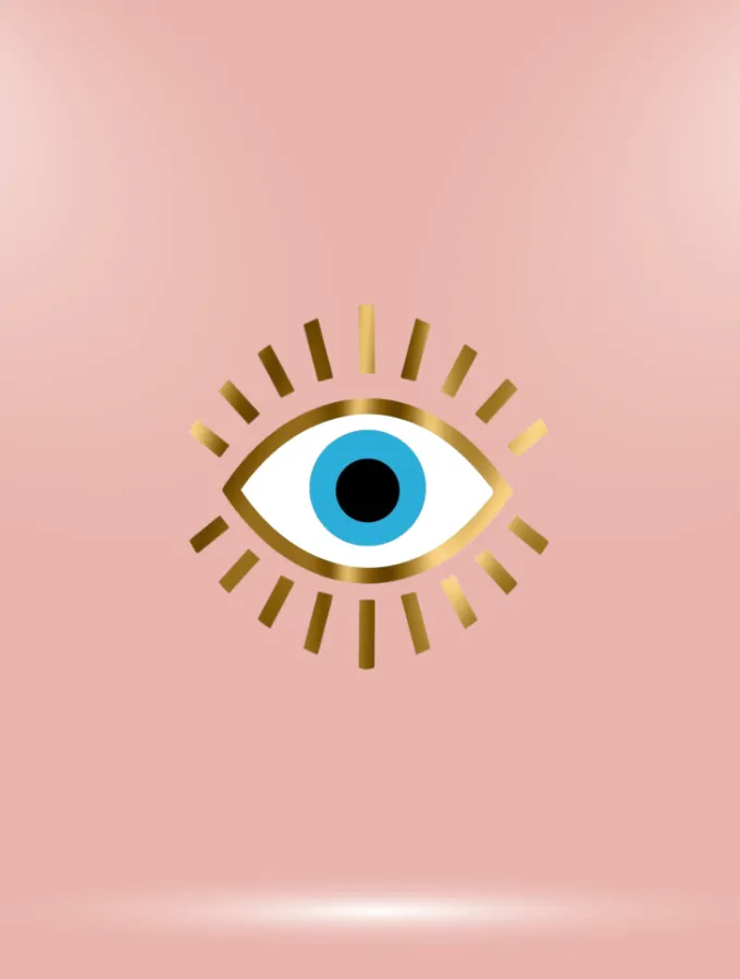 EVIL EYE - IPHONE REFLECTIVE COVER - ROSE GOLD