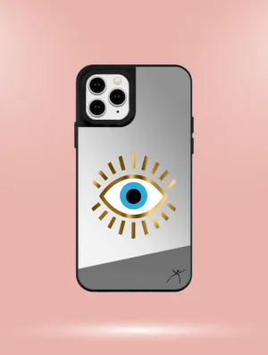 EVIL EYE - IPHONE REFLECTIVE COVER - SILVER