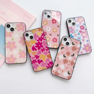 Floral Pattern Designer Glass Case