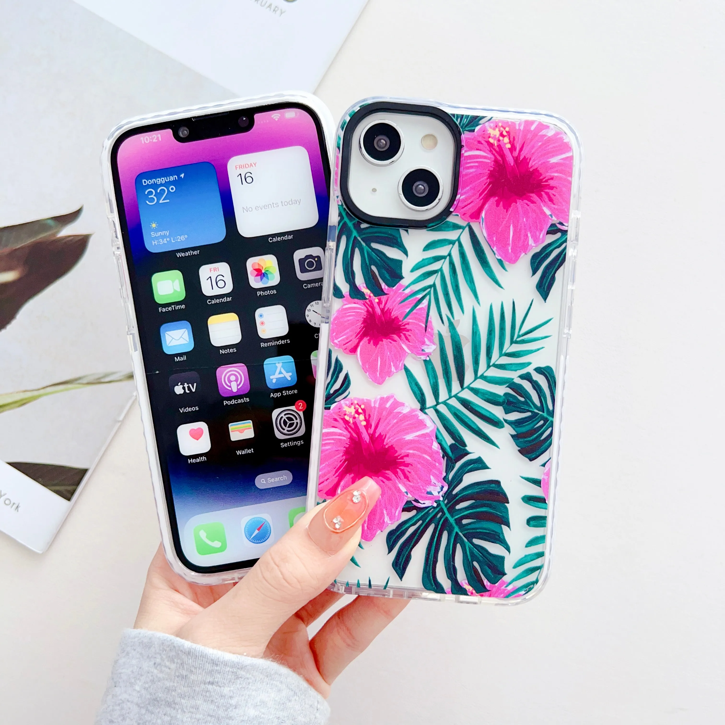 Floral Threesome ! Designer Impact Proof Silicon Phone Case for iPhone