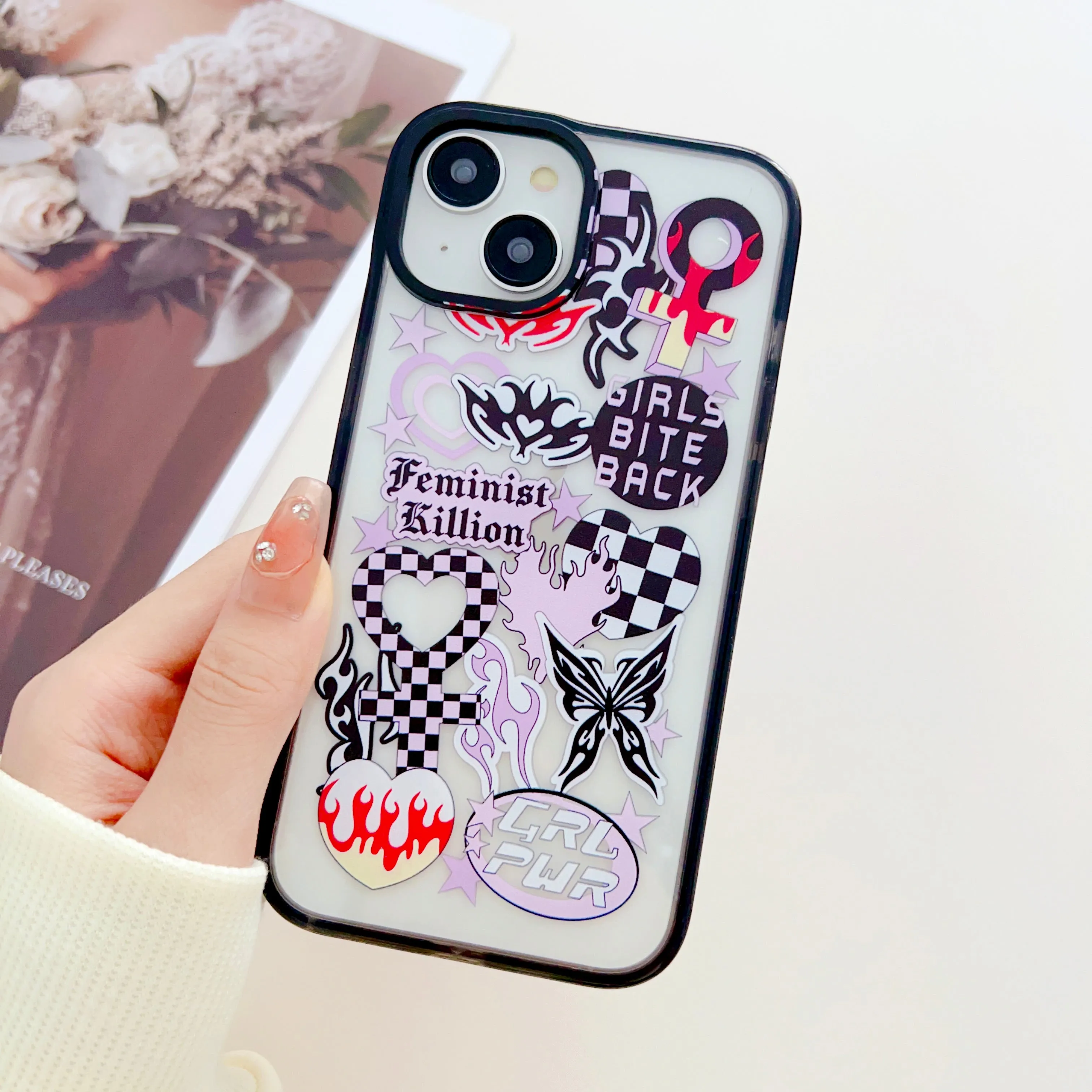 Girl Power Designer Impact Proof Silicon Phone Case for iPhone