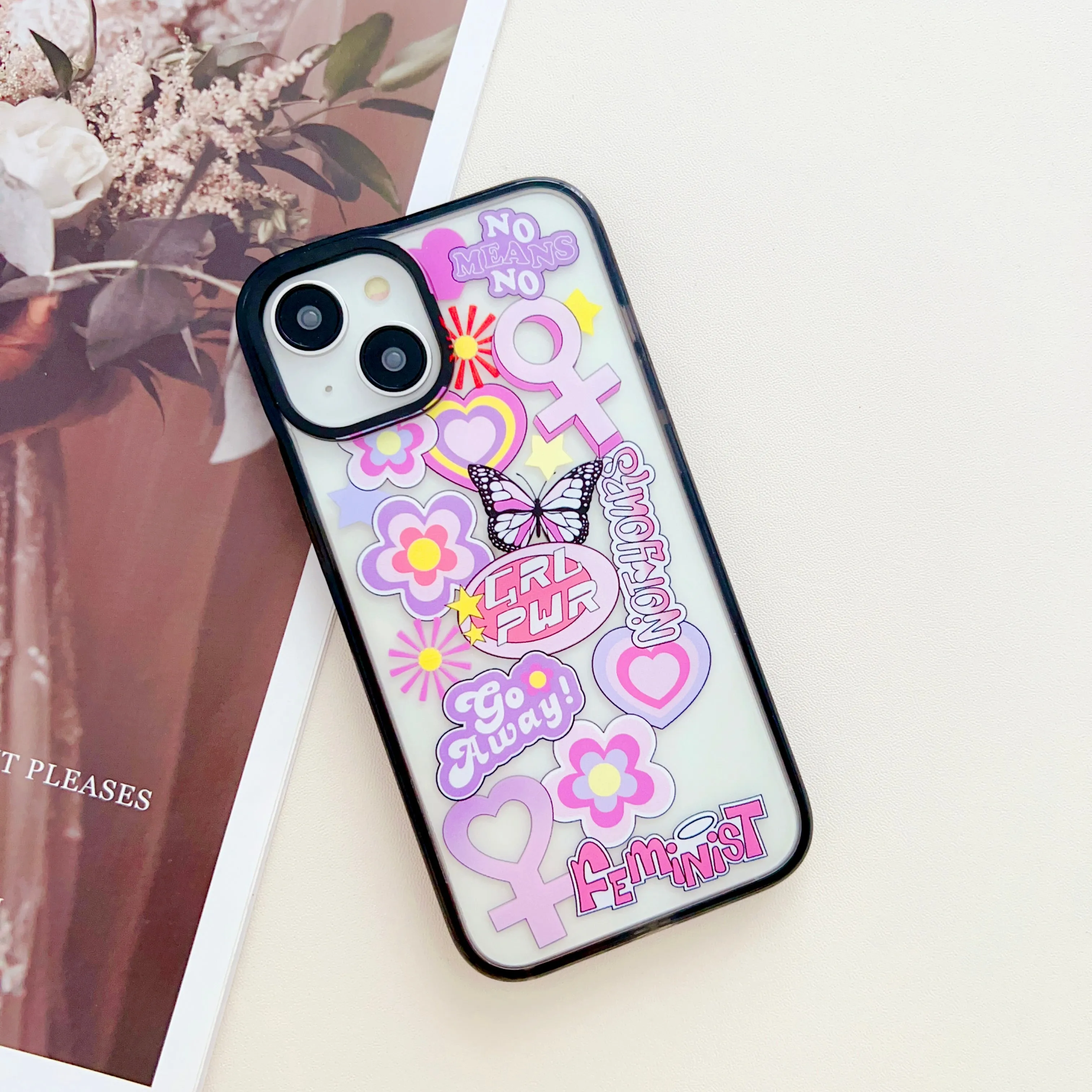 Girl Power Designer Impact Proof Silicon Phone Case for iPhone