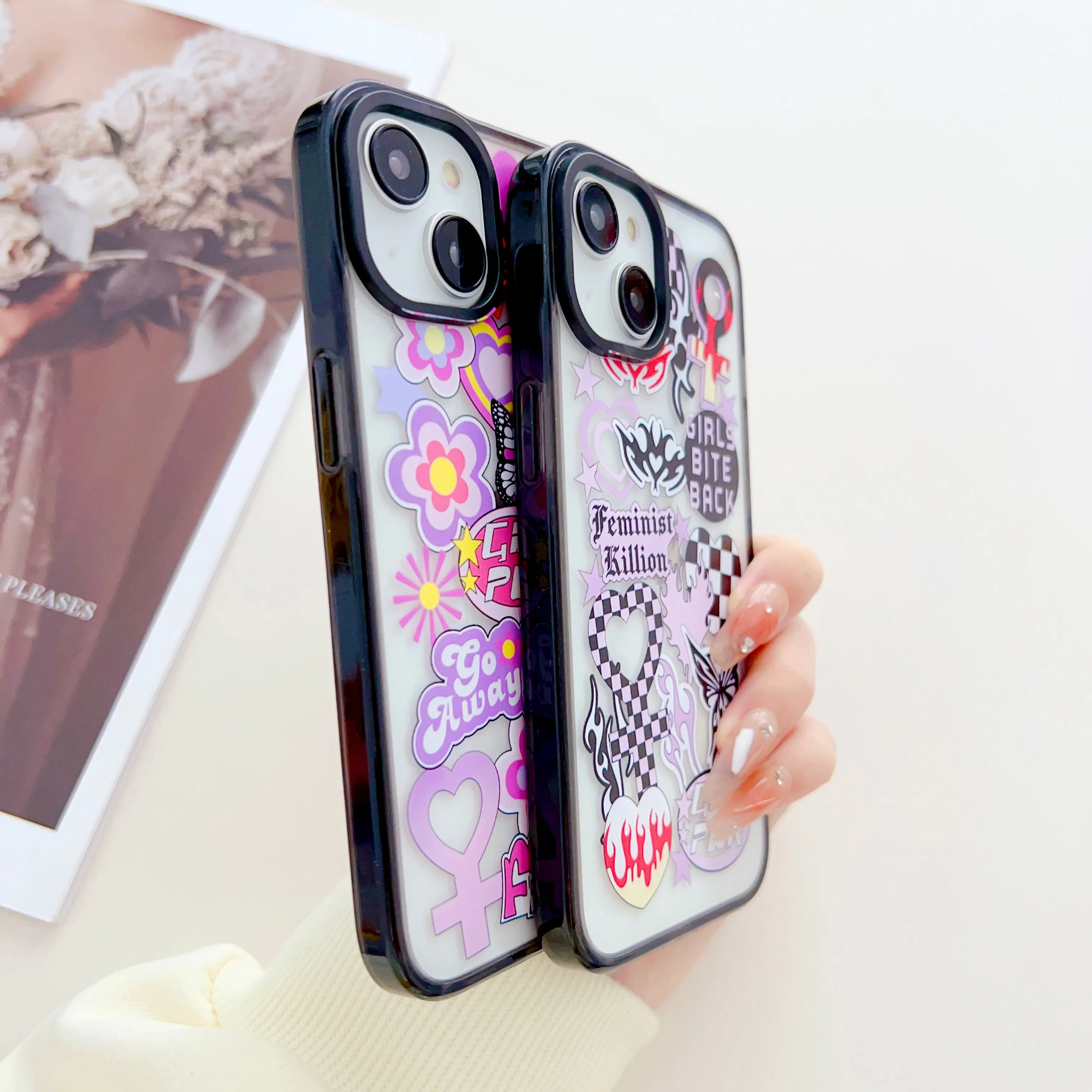 Girl Power Designer Impact Proof Silicon Phone Case for iPhone