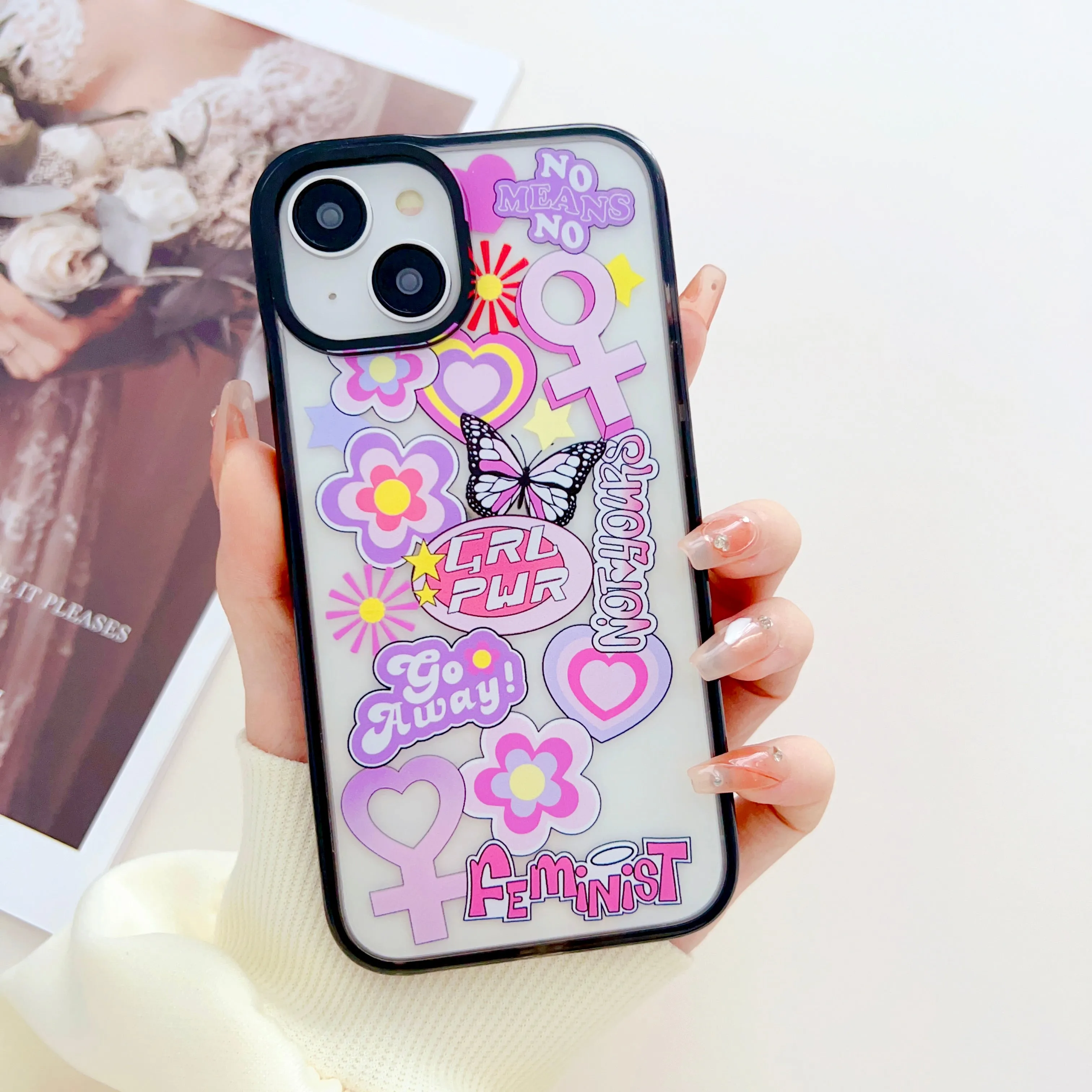 Girl Power Designer Impact Proof Silicon Phone Case for iPhone