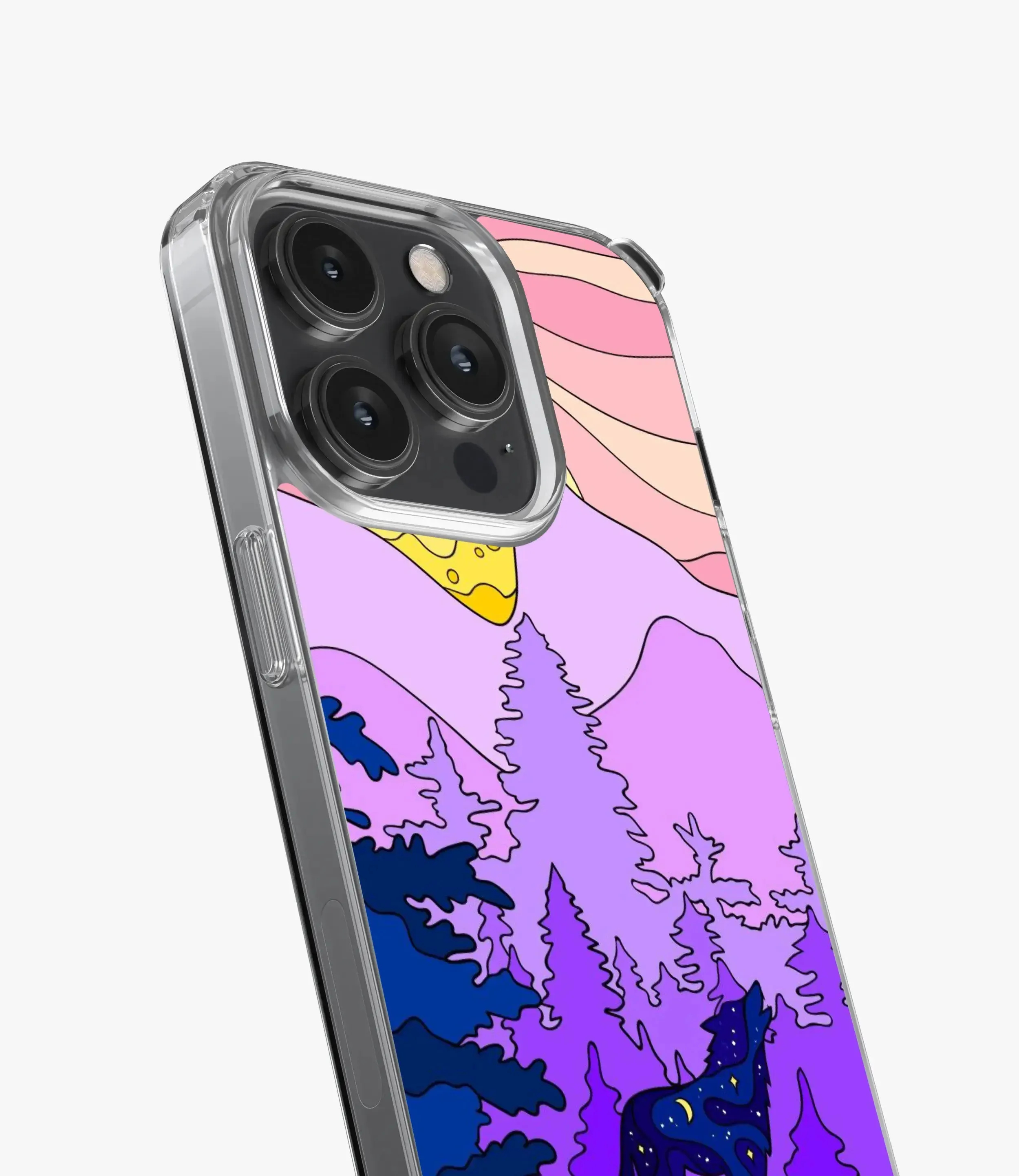 Glittering Wolf In Jungle Silicone Case