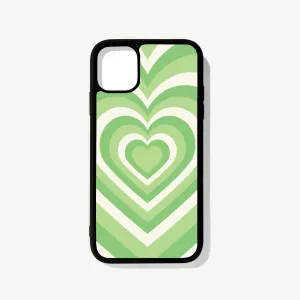 Green Heart Glass Case