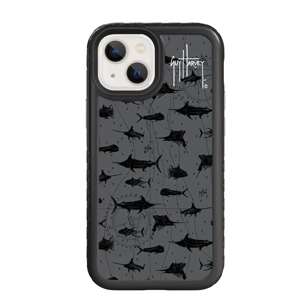 Guy Harvey Fortitude Series for Apple iPhone 13 Mini - Black Scribbler