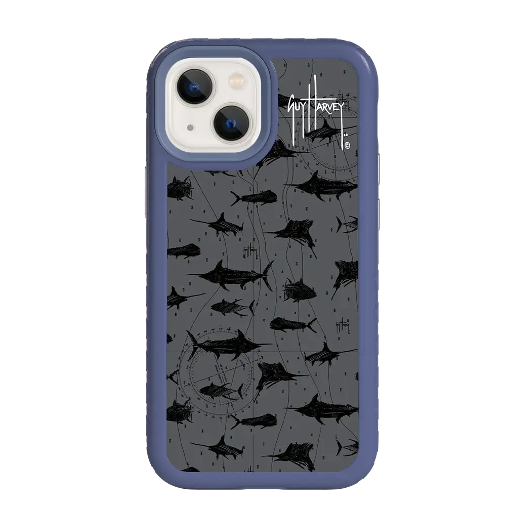 Guy Harvey Fortitude Series for Apple iPhone 13 Mini - Black Scribbler