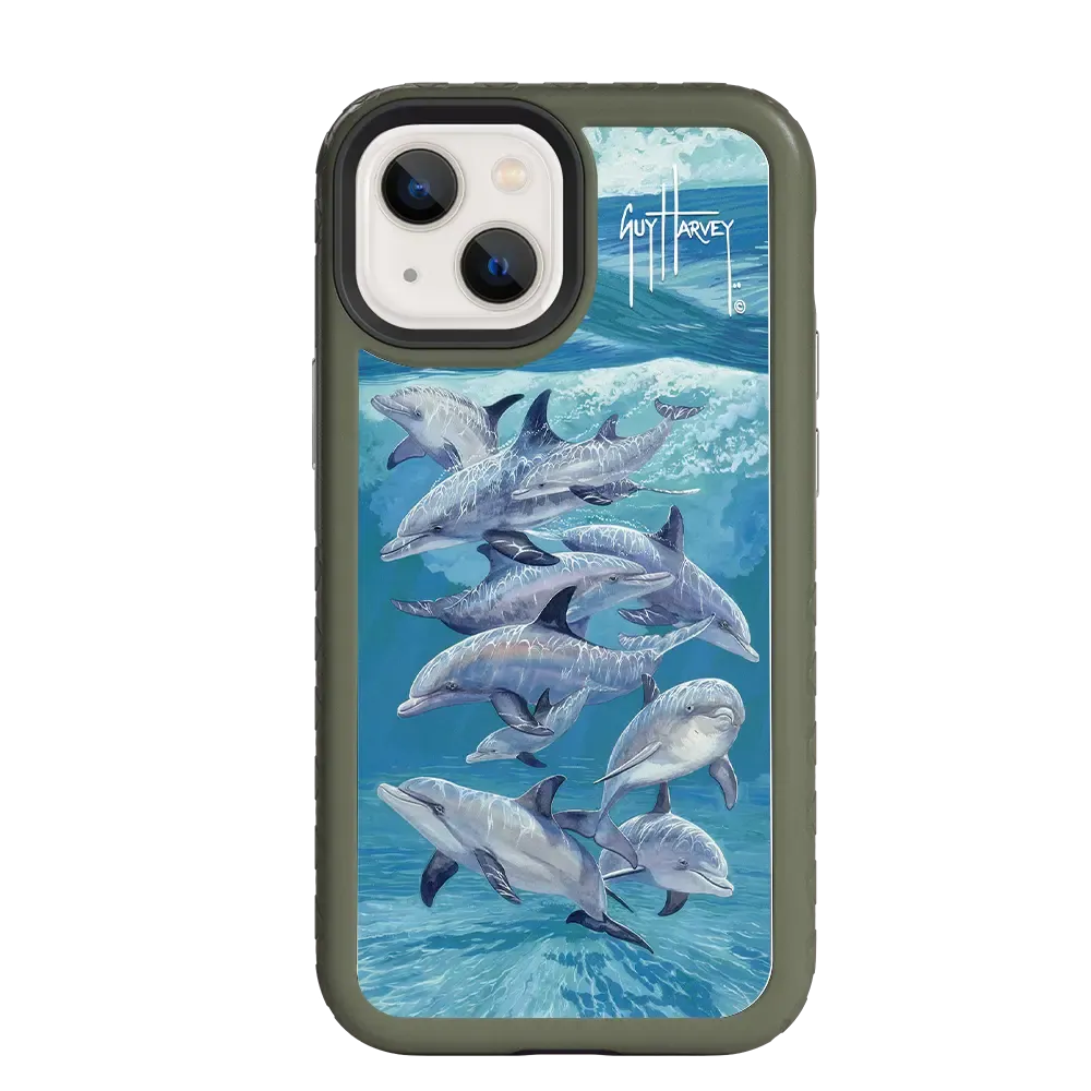 Guy Harvey Fortitude Series for Apple iPhone 13 Mini - Dolphin Oasis