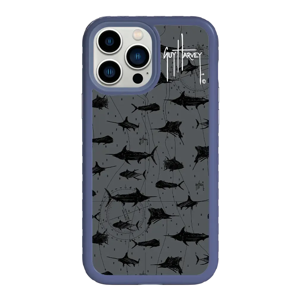 Guy Harvey Fortitude Series for Apple iPhone 13 Pro Max - Black Scribbler