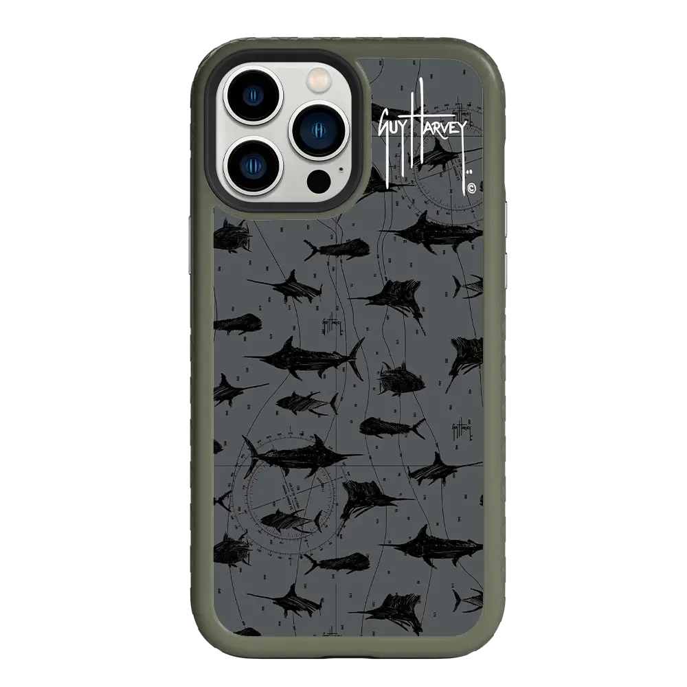 Guy Harvey Fortitude Series for Apple iPhone 13 Pro Max - Black Scribbler