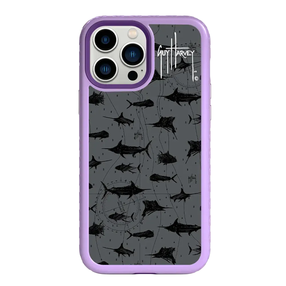 Guy Harvey Fortitude Series for Apple iPhone 13 Pro Max - Black Scribbler