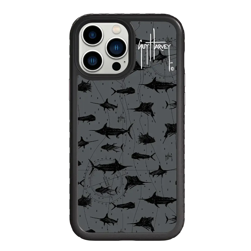 Guy Harvey Fortitude Series for Apple iPhone 13 Pro Max - Black Scribbler