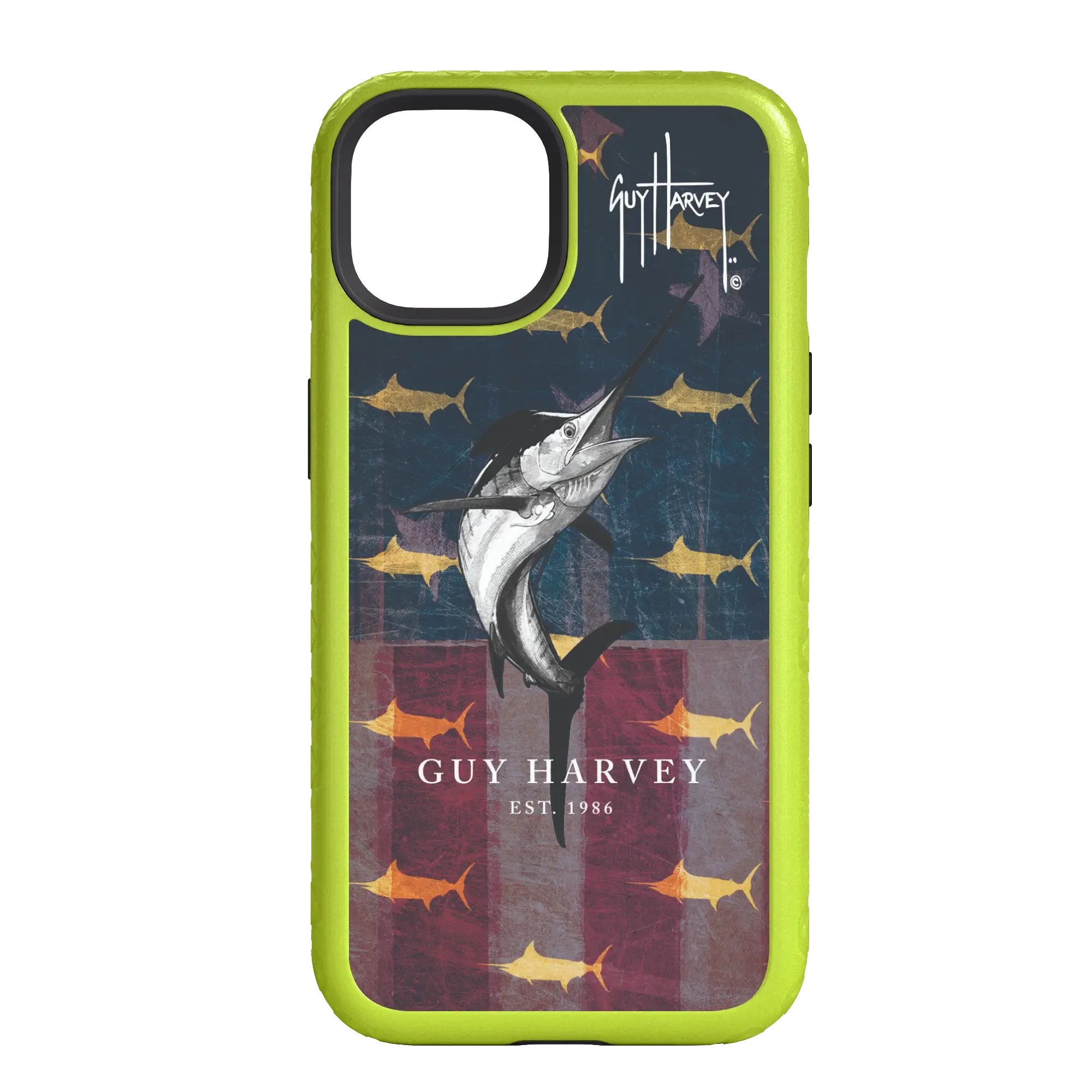 Guy Harvey Fortitude Series for Apple iPhone 14 Pro - Black Scribbler