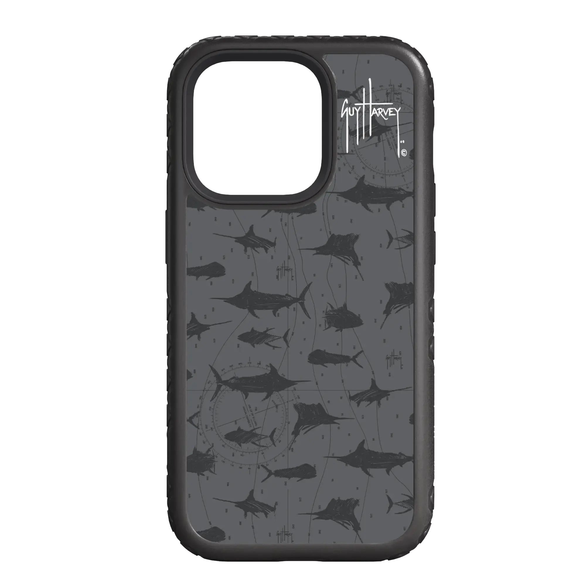 Guy Harvey Fortitude Series for Apple iPhone 14 Pro Max - Black Scribbler