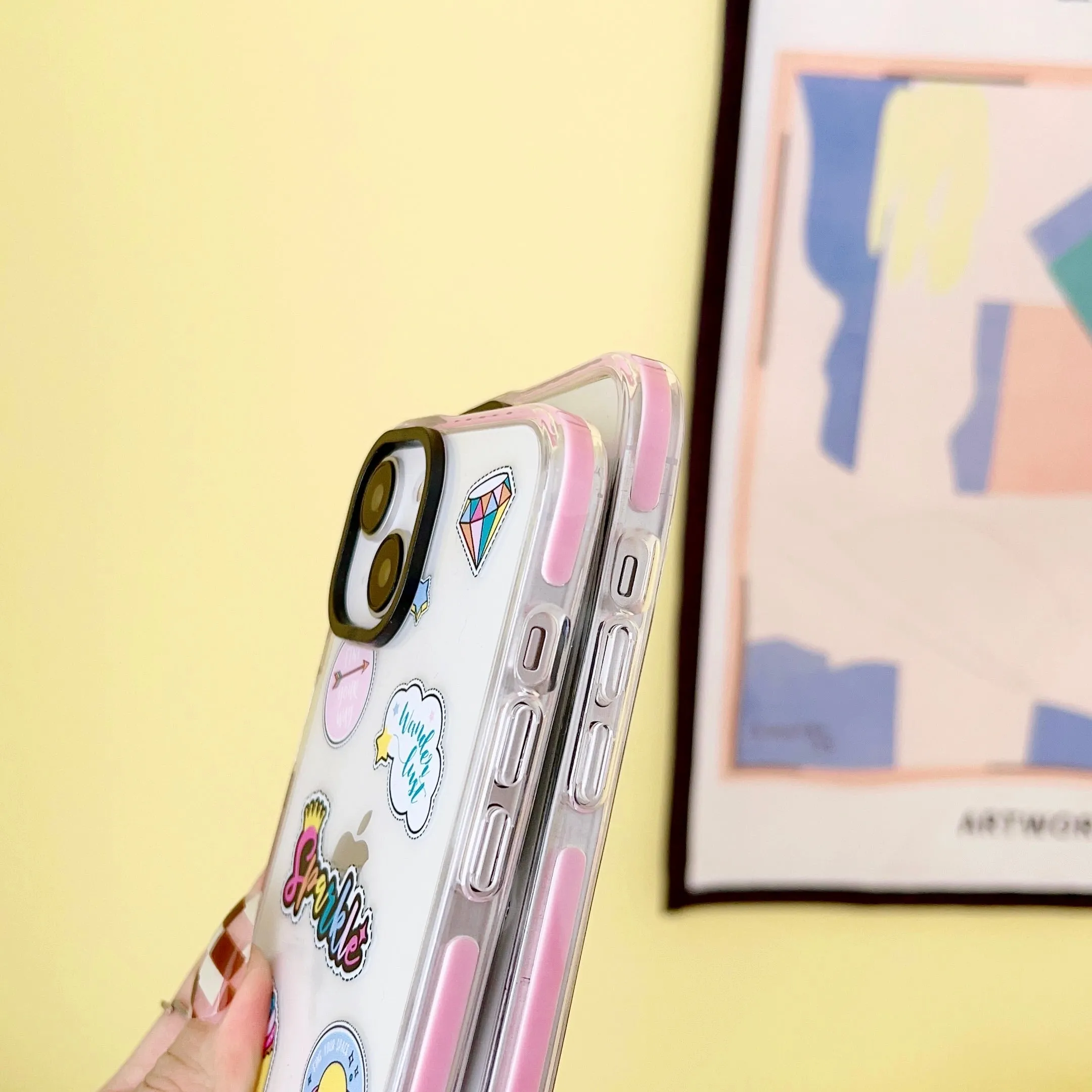 Impact Proof Silicon Case For iPhone ( Cute Stickers )