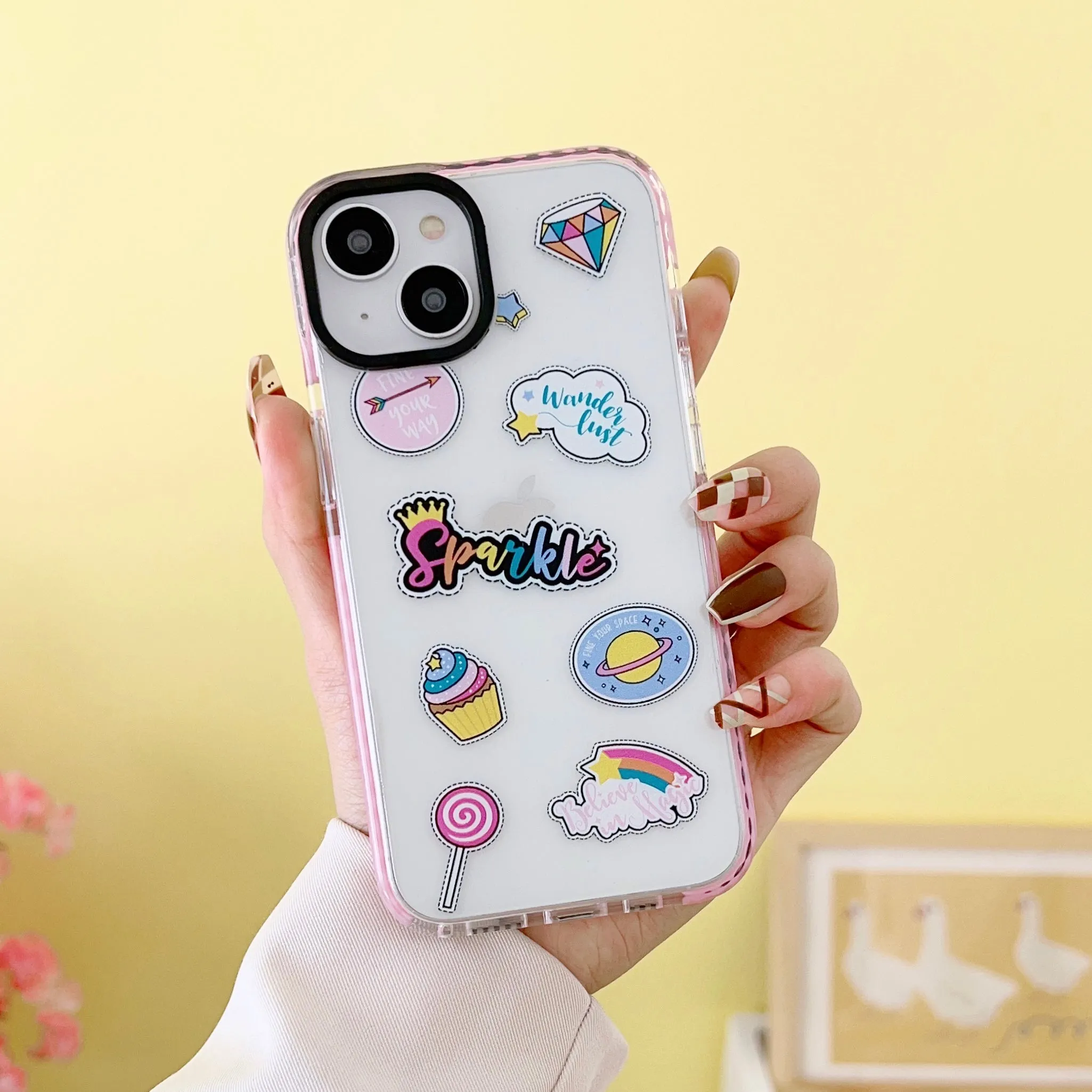 Impact Proof Silicon Case For iPhone ( Cute Stickers )