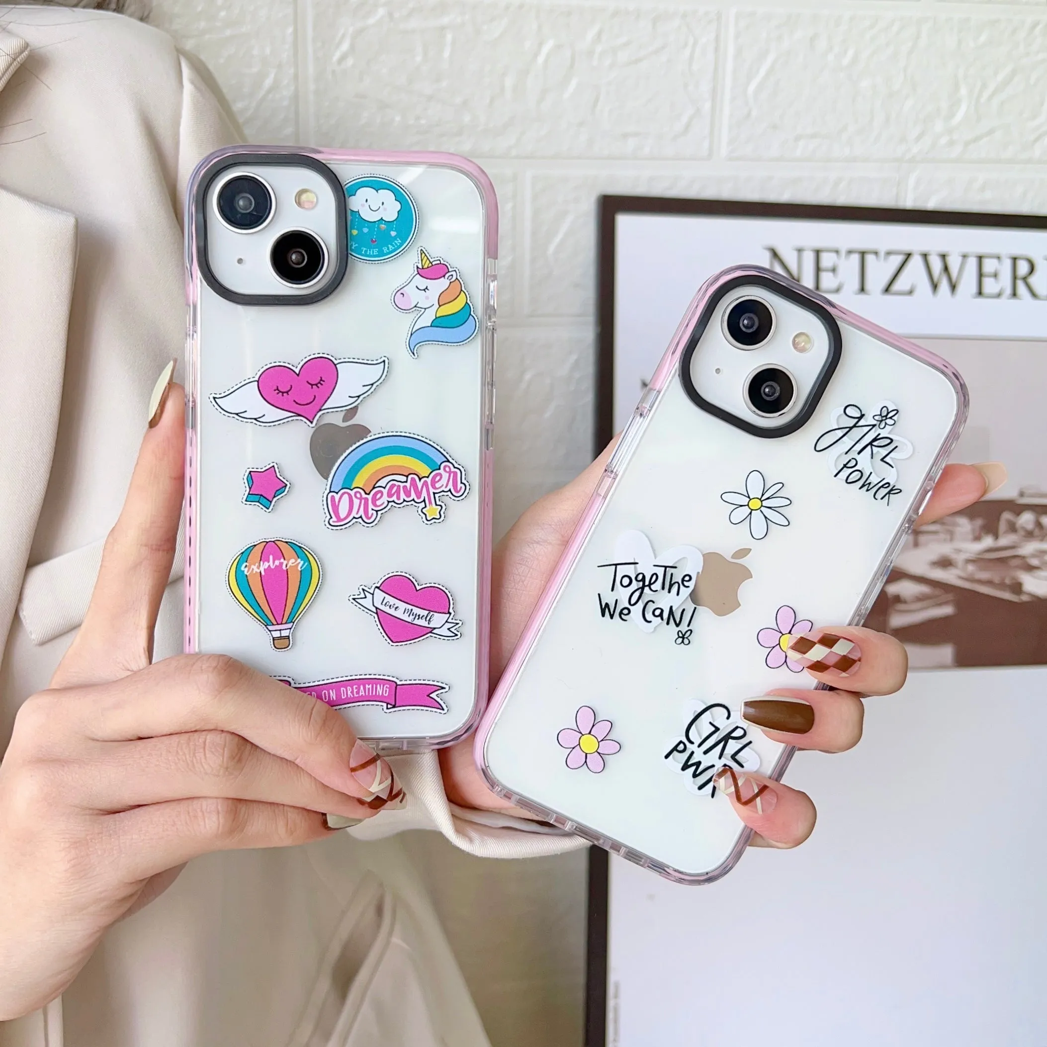 Impact Proof Silicon Case For iPhone ( Cute Stickers )