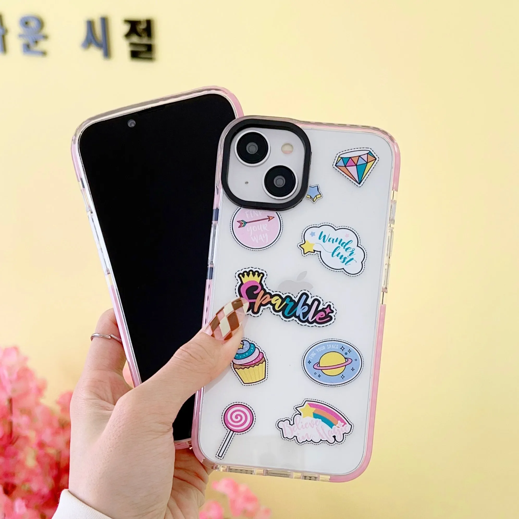 Impact Proof Silicon Case For iPhone ( Cute Stickers )