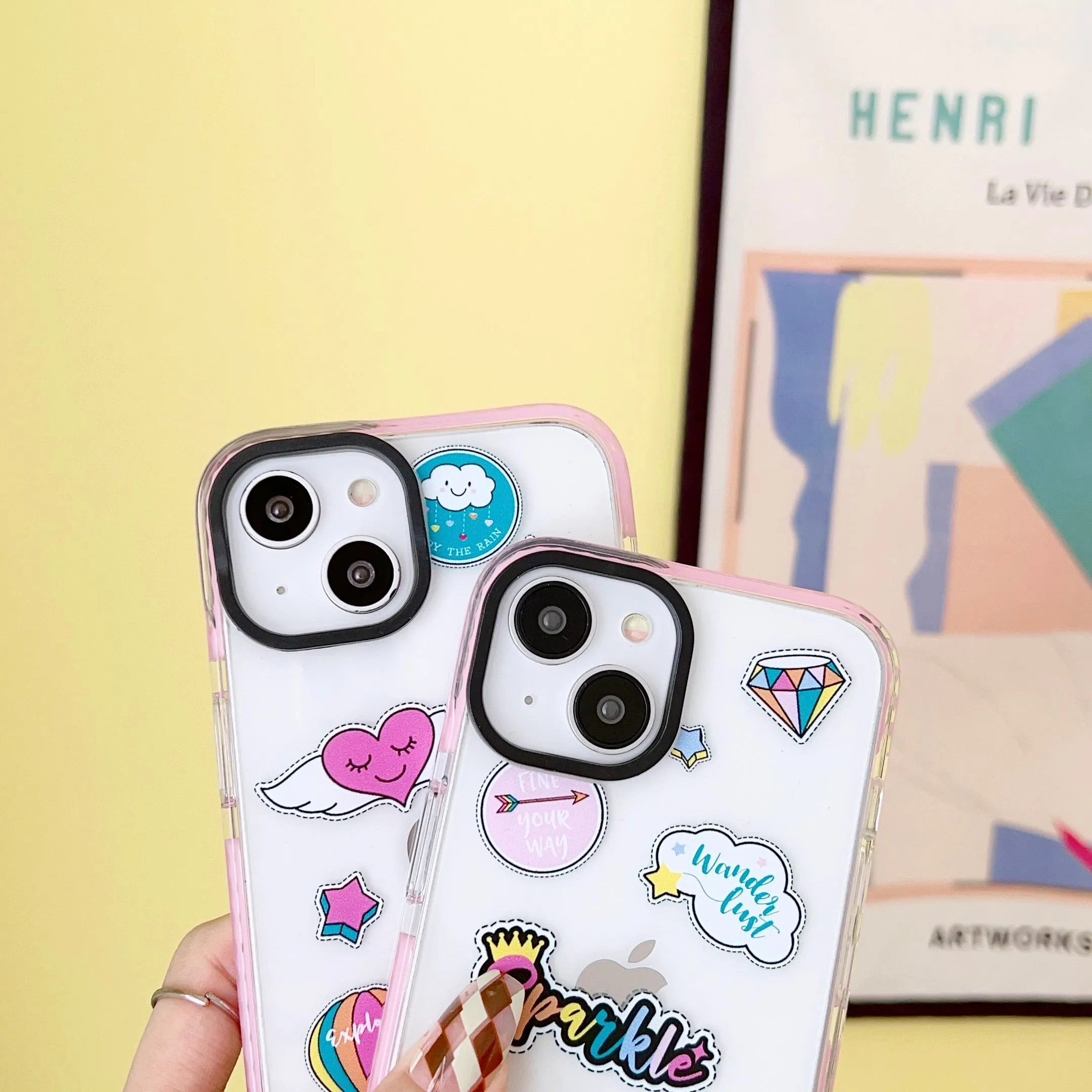 Impact Proof Silicon Case For iPhone ( Cute Stickers )