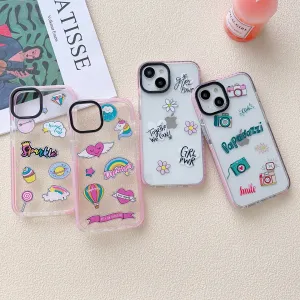 Impact Proof Silicon Case For iPhone ( Cute Stickers )